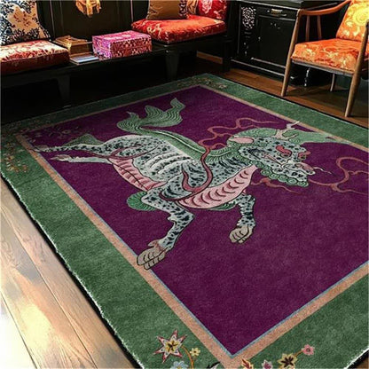 Ownkoti Oriental Retro Kirin Washable Soft Area Rug - image 2