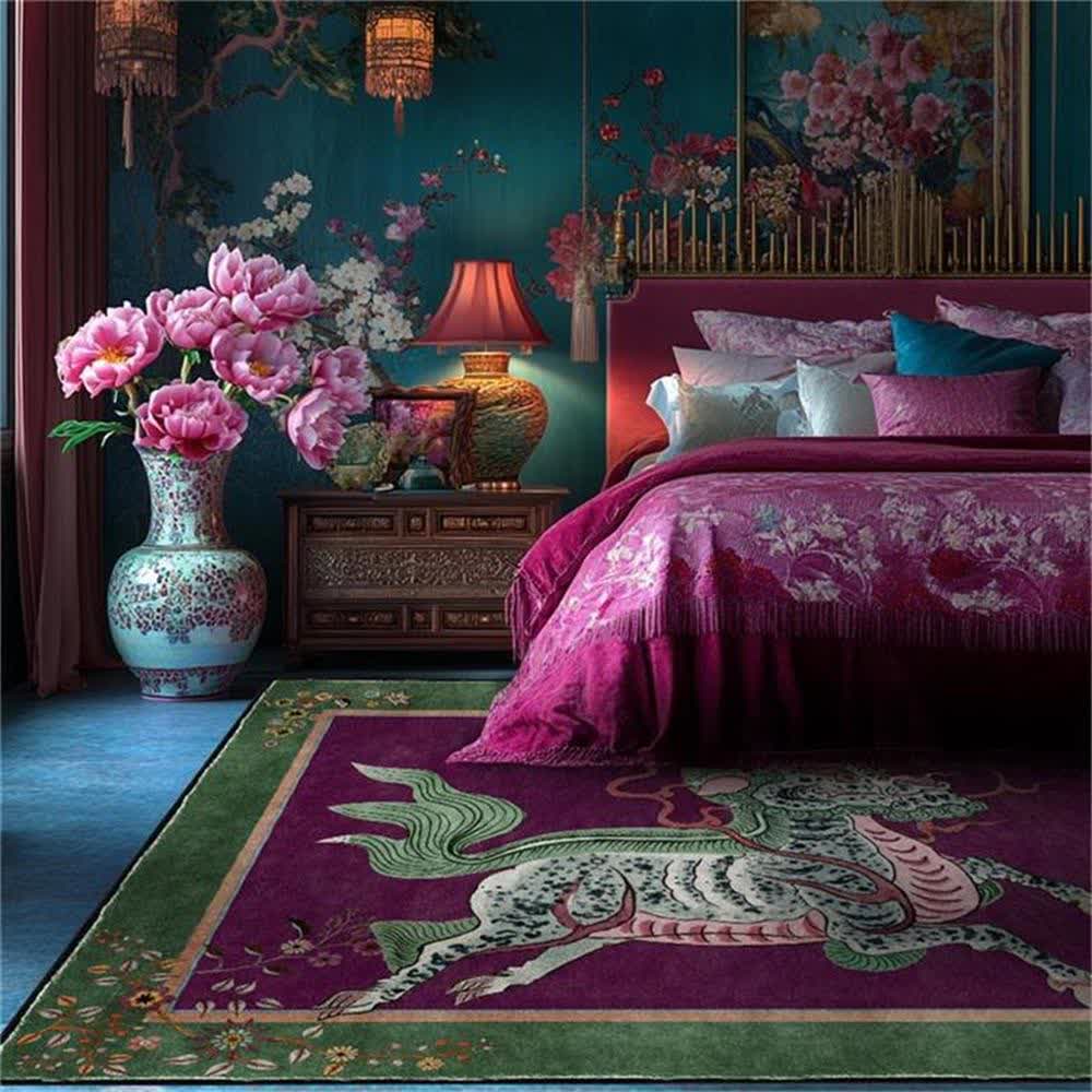 Ownkoti Oriental Retro Kirin Washable Soft Area Rug - image 0