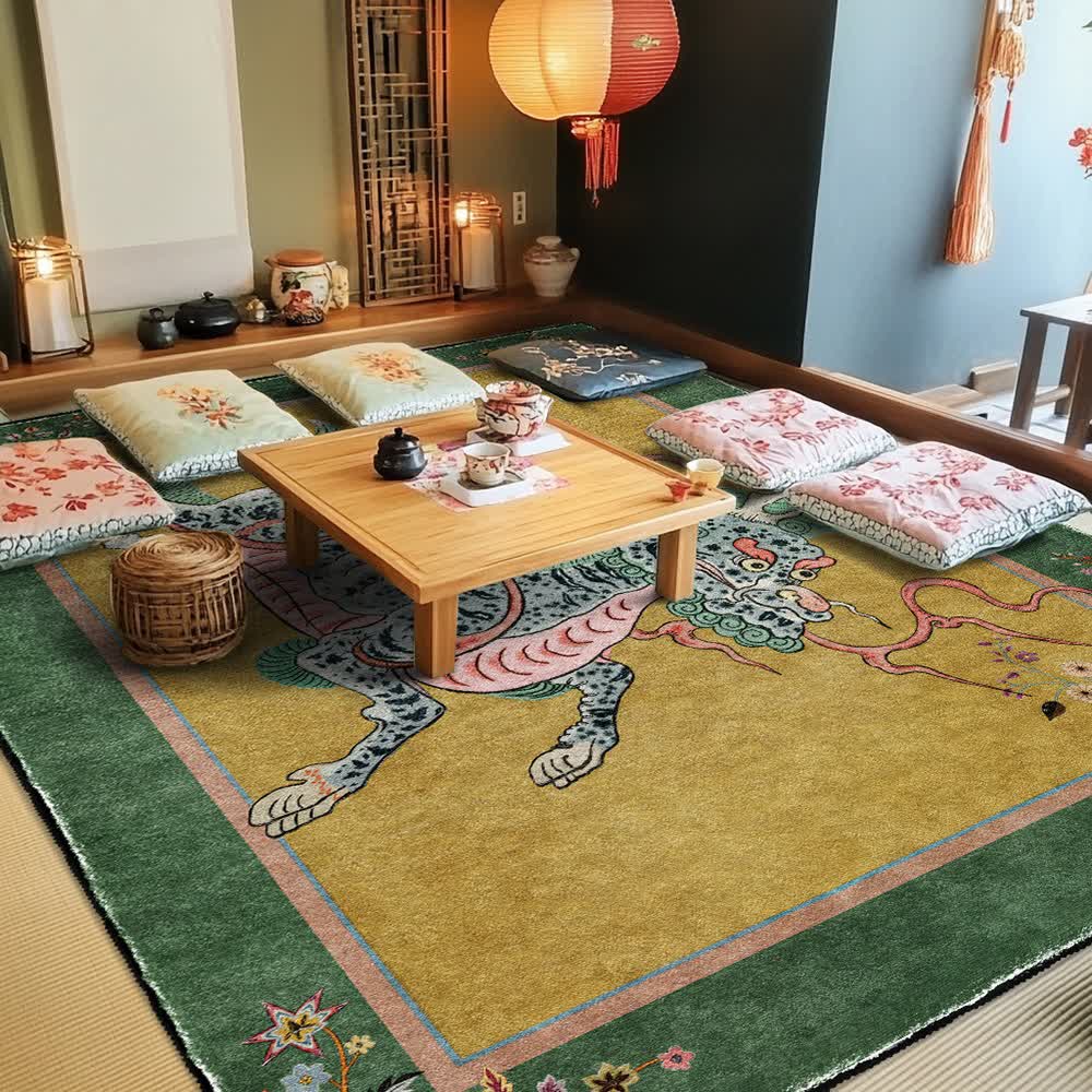 Ownkoti Oriental Retro Kirin Washable Soft Area Rug - image 12