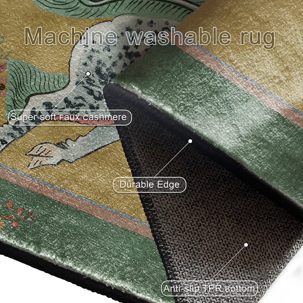 Ownkoti Oriental Retro Kirin Washable Soft Area Rug