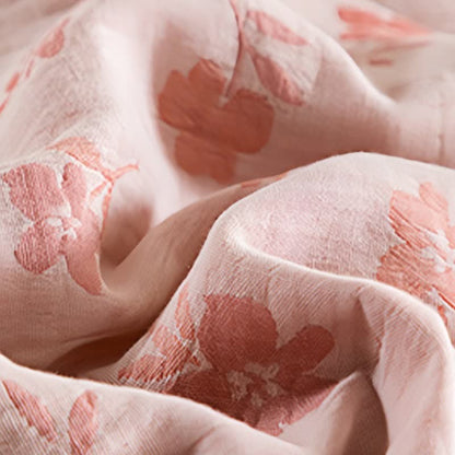 Ownkoti Pink Floral Double-layer Cotton Summer Quilt