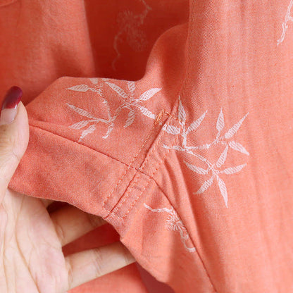 Ownkoti Vintage Cotton Yarn-dyed Jacquard Long Sleeve Loungewear