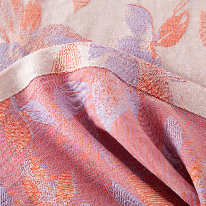 Ownkoti Vintage Yarn-dyed Cotton Round Neck Nightdress