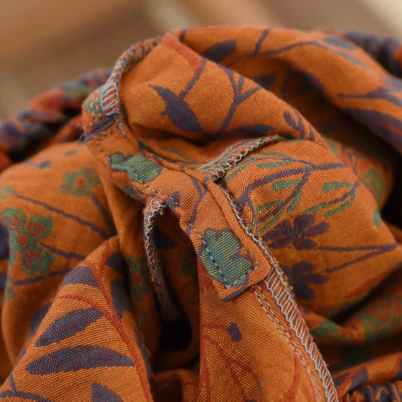 Ownkoti Jacquard Yarn-dyed Cotton Short-sleeved Loungewear Set(3PCS)