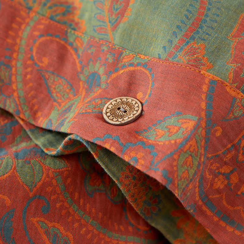 Ownkoti Floral Cotton Gauze Yarn-dyed Coverlet Set(3PCS) - image 4