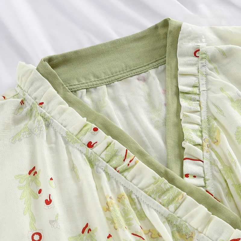 Ownkoti Long-sleeved Cotton Gauze Kimono Nightdress - image 1