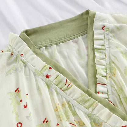 Ownkoti Long-sleeved Cotton Gauze Kimono Nightdress - image 1