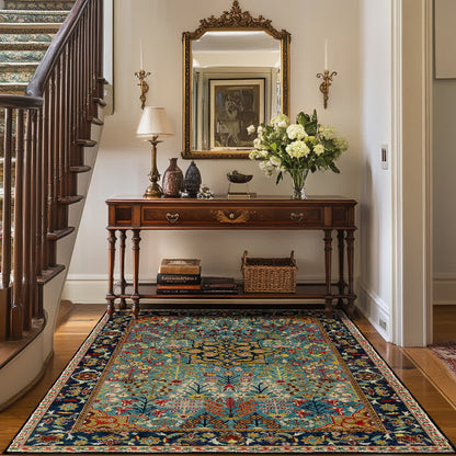 Ownkoti Bohemian Floral Anti-slip Indoor Outdoor Rug