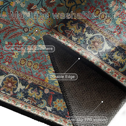 Ownkoti Bohemian Floral Anti-slip Indoor Outdoor Rug