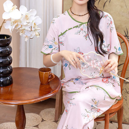 Ownkoti Rural Peony Summer Loungewear Set