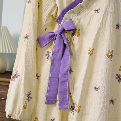 Ownkoti Rural Loquat V-neckline Soft Long Nightgown