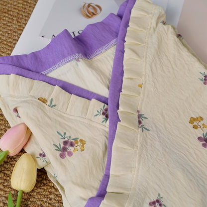 Ownkoti Rural Loquat V-neckline Soft Long Nightgown