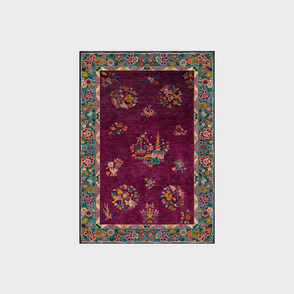 Ownkoti Retro Floral Anti-slip Indoor Outdoor Rug - image 5