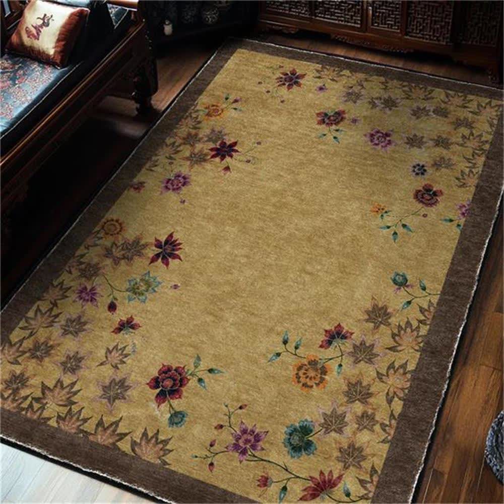 Ownkoti Floral Maple Leaf Anti-slip Indoor Outdoor Rug - 60" x 96" - image 0