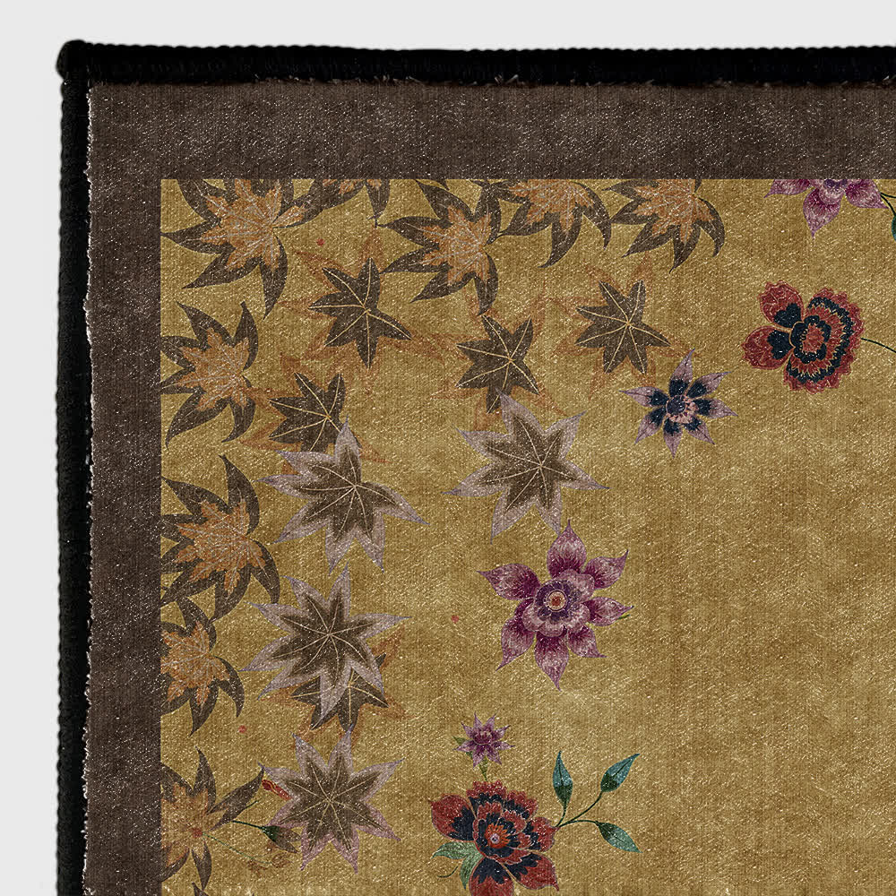 Ownkoti Floral Maple Leaf Anti-slip Indoor Outdoor Rug - image 5