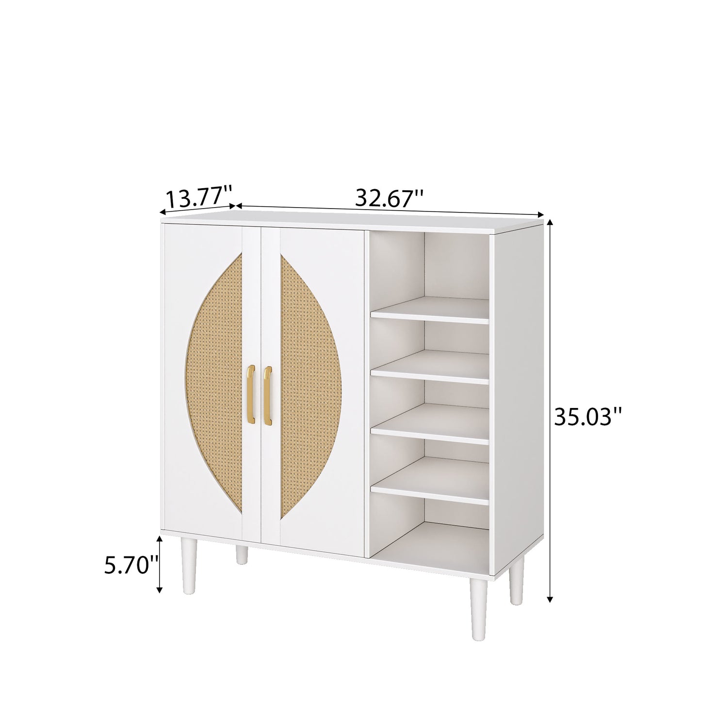 Ownkoti Rattan Shoes Storage Cabinet