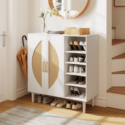 Ownkoti Rattan Shoes Storage Cabinet
