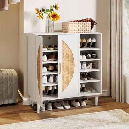 Ownkoti Rattan Shoes Storage Cabinet