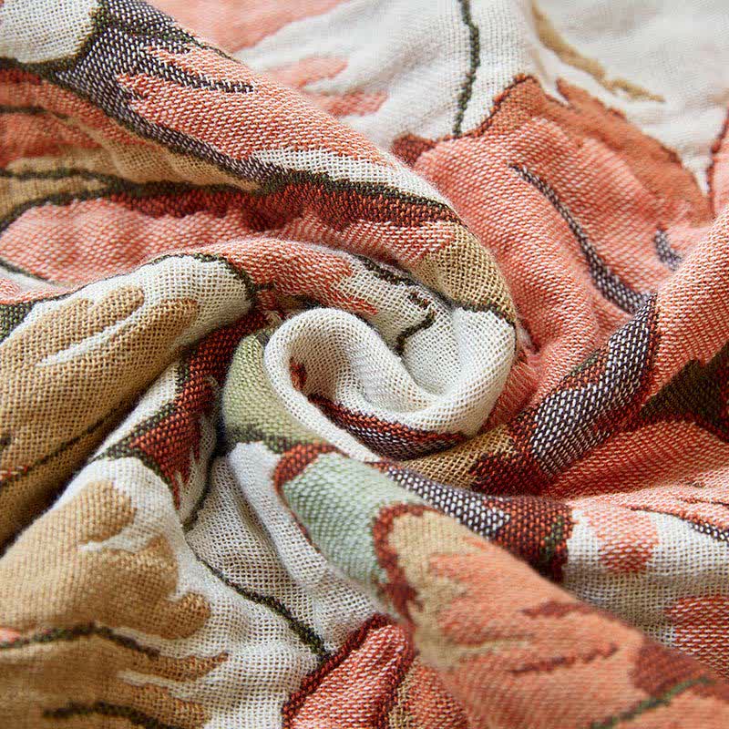 Ownkoti Pure Cotton Gauze Absorbent Floral Bath Towel