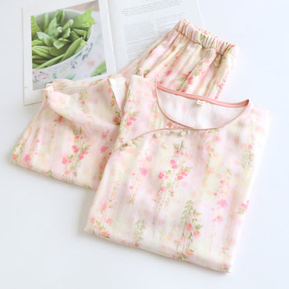 Ownkoti Rustic Rose Bamboo Fiber Short Sleeve Pajama Set