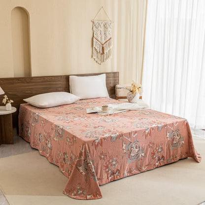 Reversible Floral Cotton Gauze Button Bedding Set (4PCS) - image 5