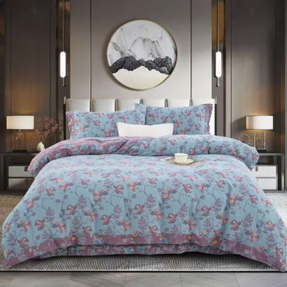 Ownkoti Blooming Flowers Cotton Gauze Bedding Set (4PCS)