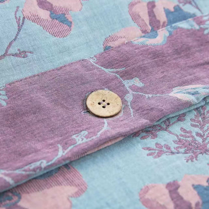 Ownkoti Blooming Flowers Cotton Gauze Bedding Set (4PCS)