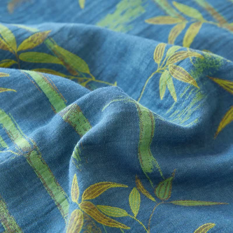 Ownkoti Bamboo Plant Cotton Gauze Reversible Bedding Set (4PCS)  - image 10