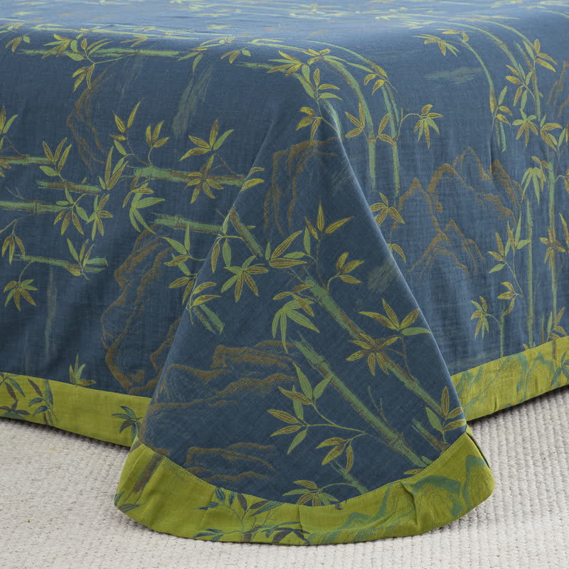 Ownkoti Bamboo Plant Cotton Gauze Reversible Bedding Set (4PCS)  - image 6