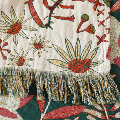 Ownkoti Pine Print Cotton Gauze Reversible Quilt