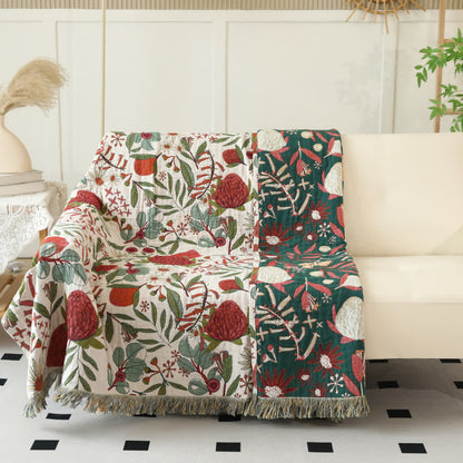 Ownkoti Pine Print Cotton Gauze Reversible Quilt