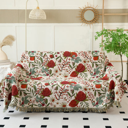 Ownkoti Pine Print Cotton Gauze Reversible Quilt