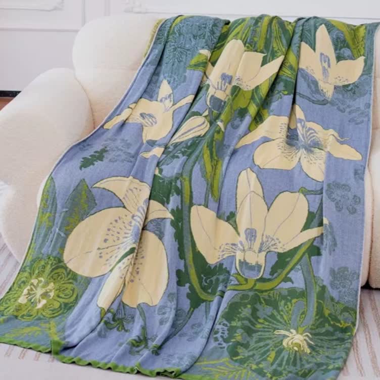 Ownkoti Daffodil Print Summer Cooling Blanket