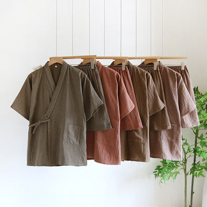 Ownkoti Unisex Cotton Gauze Kimono Pajama Set - image 1
