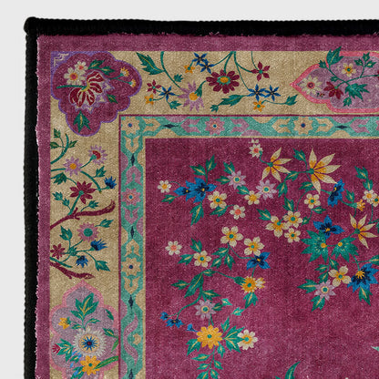 Ownkoti Retro Floral Indoor Outdoor Area Rug