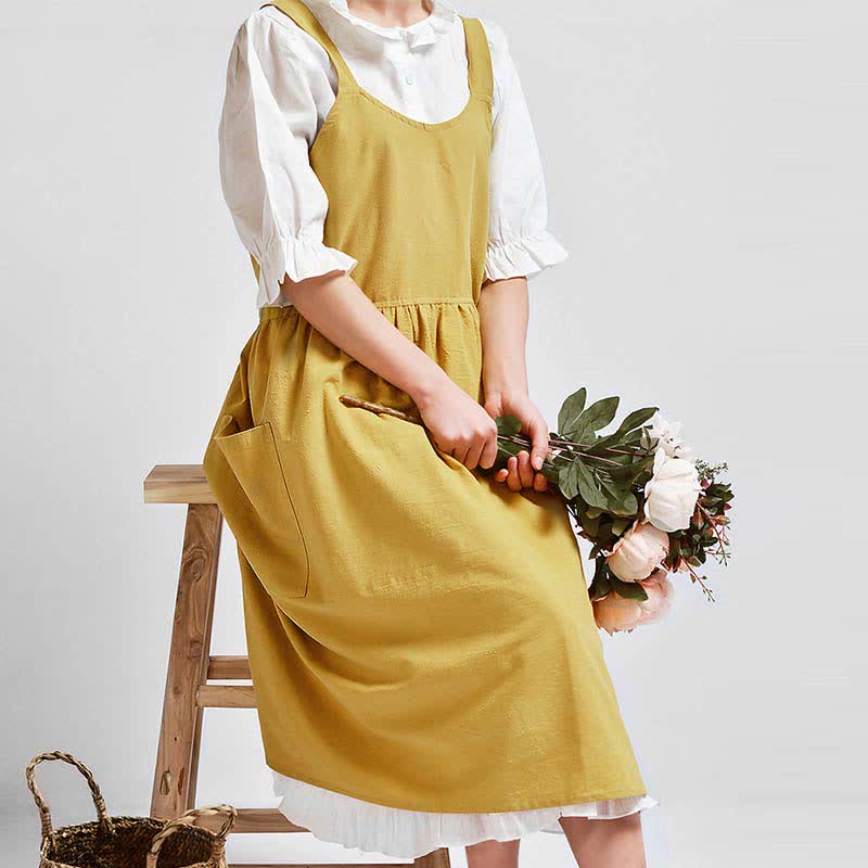 Ownkoti Cross-back Apron Cooking Pockets Apron - image 4