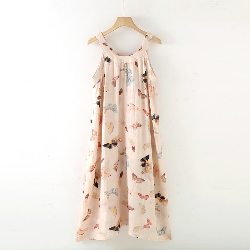 Ownkoti Vintage Butterfly Print Camisole Nightwear
