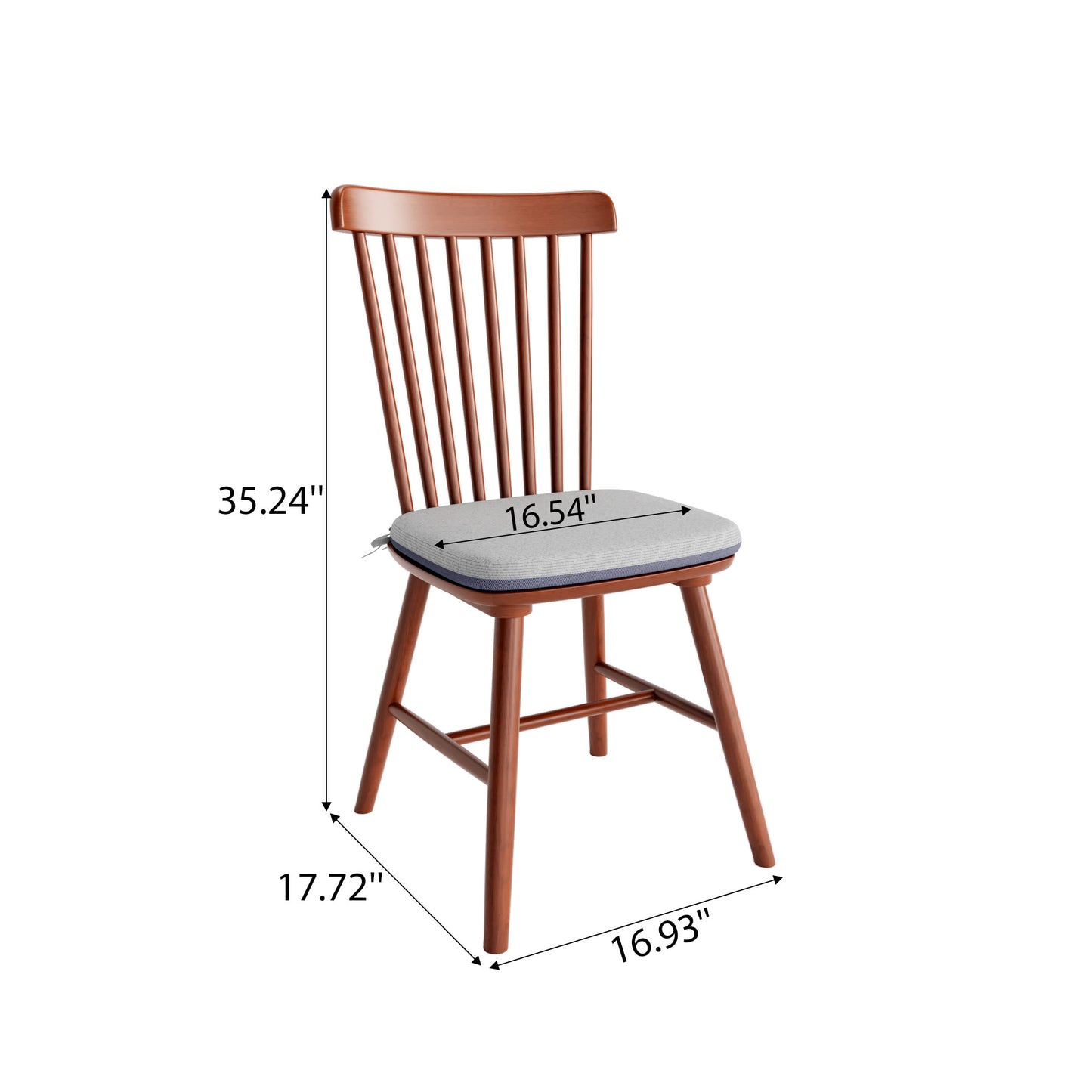 Ownkoti 2x/4x/6x Farmhouse Retro Wood Dining Room Chairs
