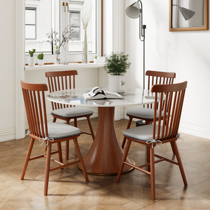 Ownkoti 2x/4x/6x Farmhouse Retro Wood Dining Room Chairs
