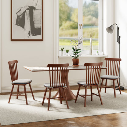 Ownkoti 2x/4x/6x Farmhouse Retro Wood Dining Room Chairs