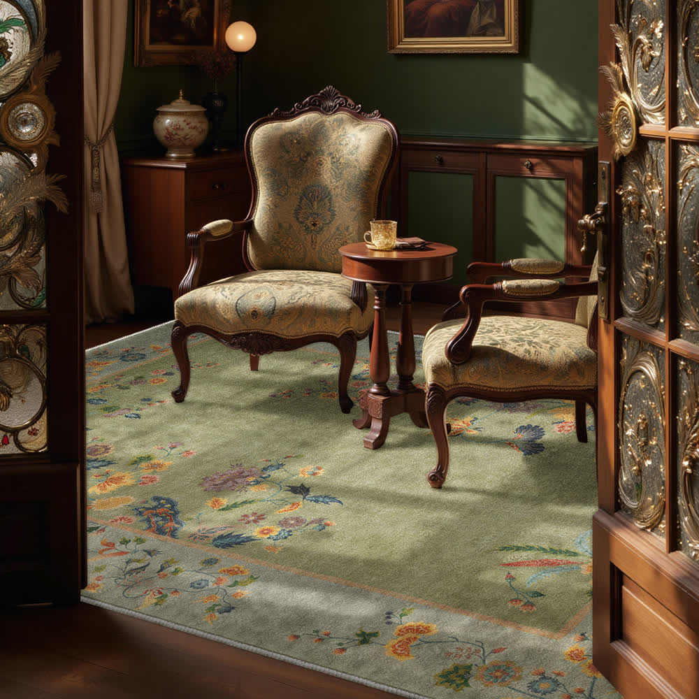 Ownkoti Non-slip Refresh Floral Indoor Outdoor Area Rug