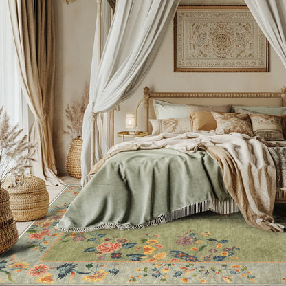 Ownkoti Non-slip Refresh Floral Indoor Outdoor Area Rug