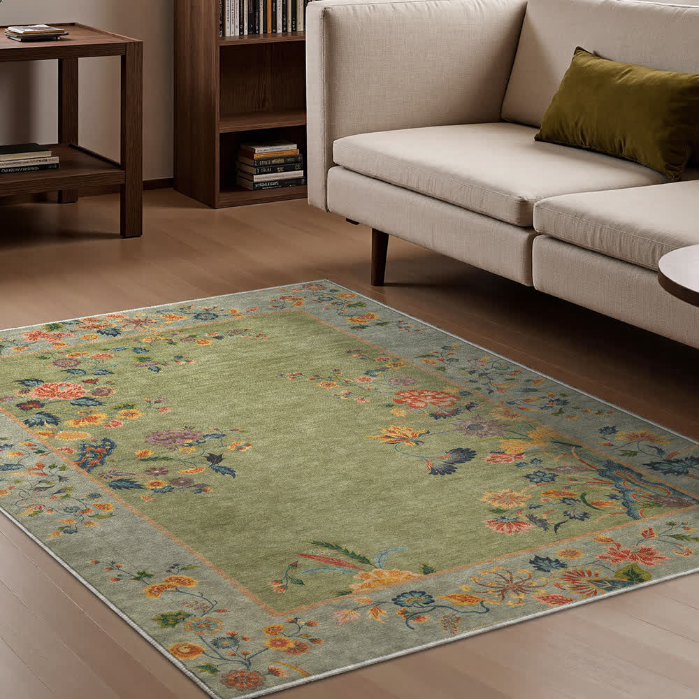 Ownkoti Non-slip Refresh Floral Indoor Outdoor Area Rug
