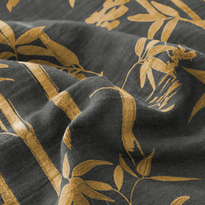 Ownkoti Bamboo Print Cotton Gauze Yarn-dyed Reversible Coverlet - image 6