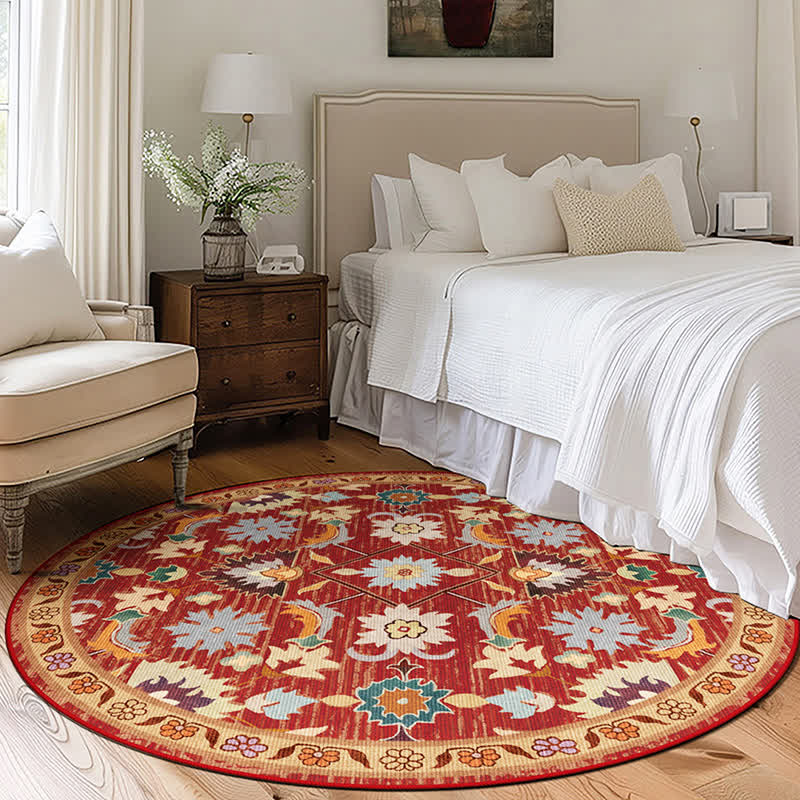 Round Baroque Rug Exotic Baroque Round-shaped Area Rug – ownkoti