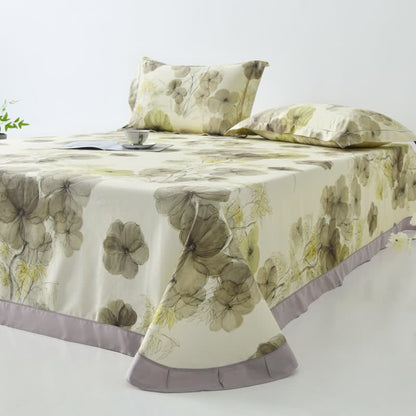 Ownkoti Pansy Print Cool Natural Fiber Bedspread