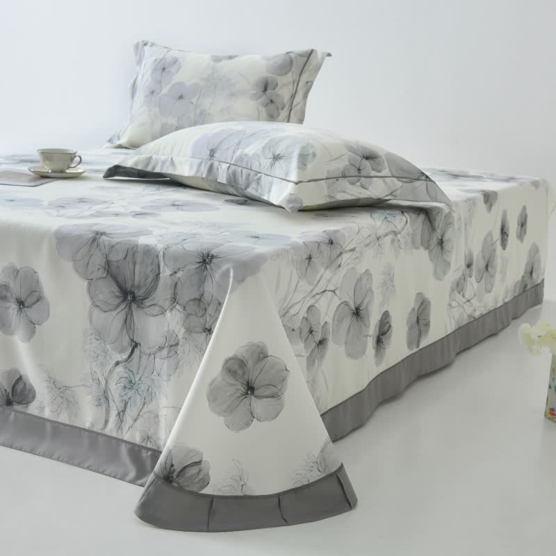 Ownkoti Pansy Print Cool Natural Fiber Bedspread