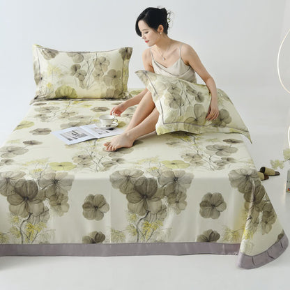 Ownkoti Pansy Print Cool Natural Fiber Bedspread