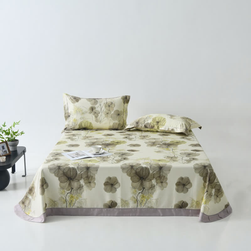 Ownkoti Pansy Print Cool Natural Fiber Bedspread