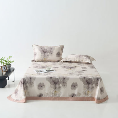 Ownkoti Pansy Print Cool Natural Fiber Bedspread